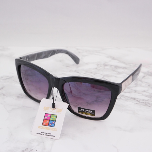 Mirrored Square Shape Fashion Sunglasses Studded - Picture 8 of 8